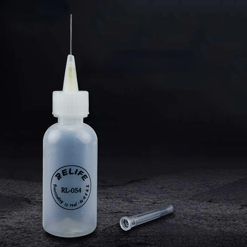 

RL-054 50ML Empty Plastic Bottle Phone Repair Squeeze Bottle for Alcohol Soldering Flux Oil Rosin Dispenser with Needle
