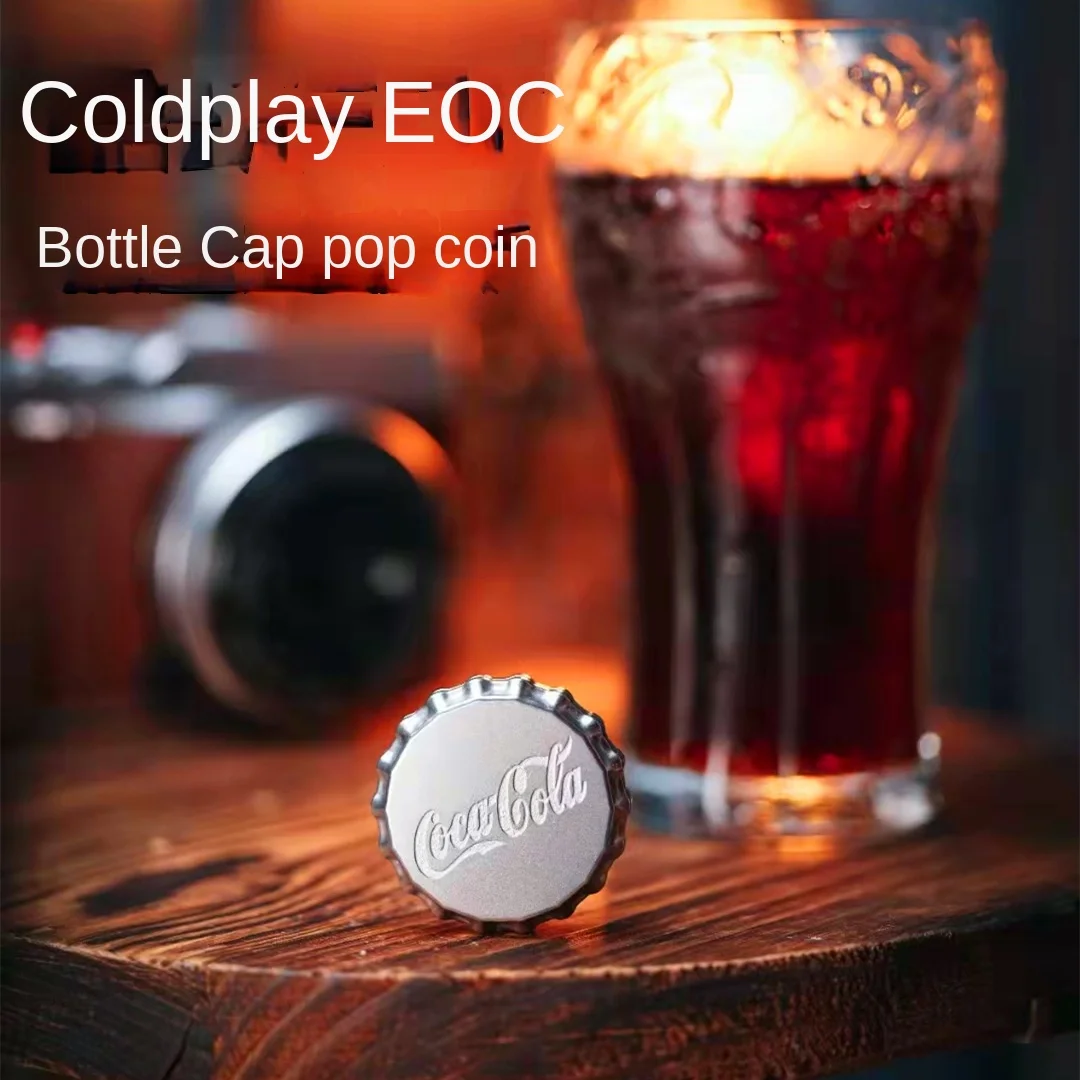 Enlarge Coolplay EDC Bottle Cap Pop Coin Ppb Metal Decompression Toy Fingertip Gyro EDC