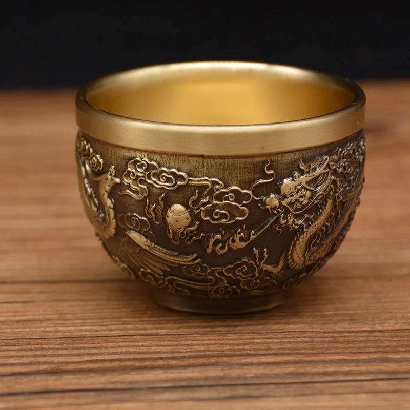 Латунная чашка Baifu Cup Латунный небольшой вставной подстаканник для напитков