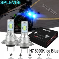 2x70w 8000k ice blue led h7 motorcycle headlight bulbs kit for kawasaki ninja 650 650r 2006 2007 2008 2009 2010 2021