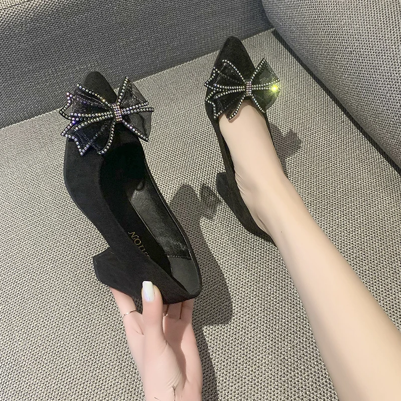 

Туфли-лодочки женские на высоком каблуке, кружевная сетчатая обувь, заостренный носок, тонкая Классическая обувь с бантом, лето