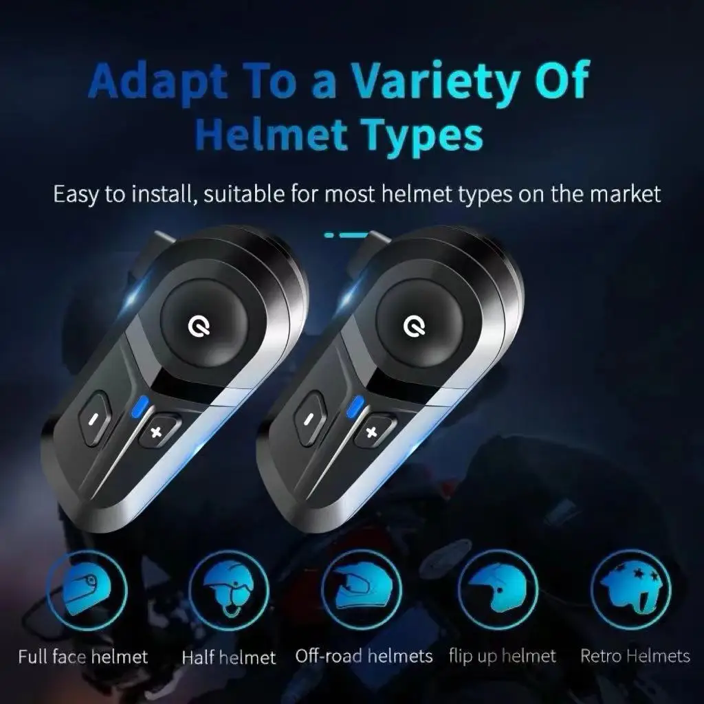 Bluetooth 5 3 мотоциклетная беспроводная гарнитура для шлема звонки без использования