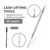 misslamode metal eyelash perm lifting tools stainless steel lash lifting set clean comb lamination plastic eyelash brush lifting