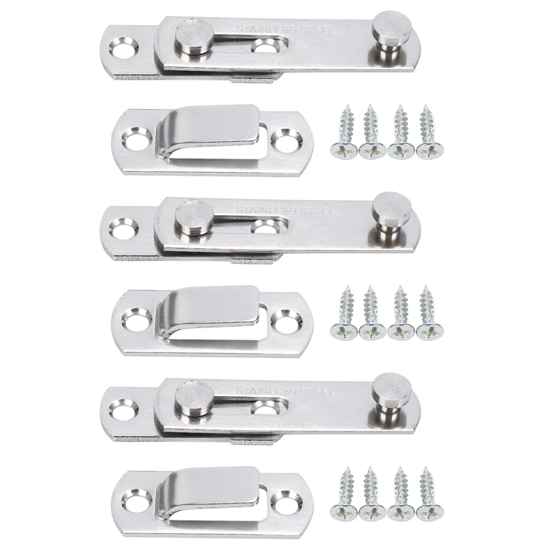 

3X Hasp Latch METAL Hasp Latch Lock Sliding Door Lock For Window Cabinet Fitting