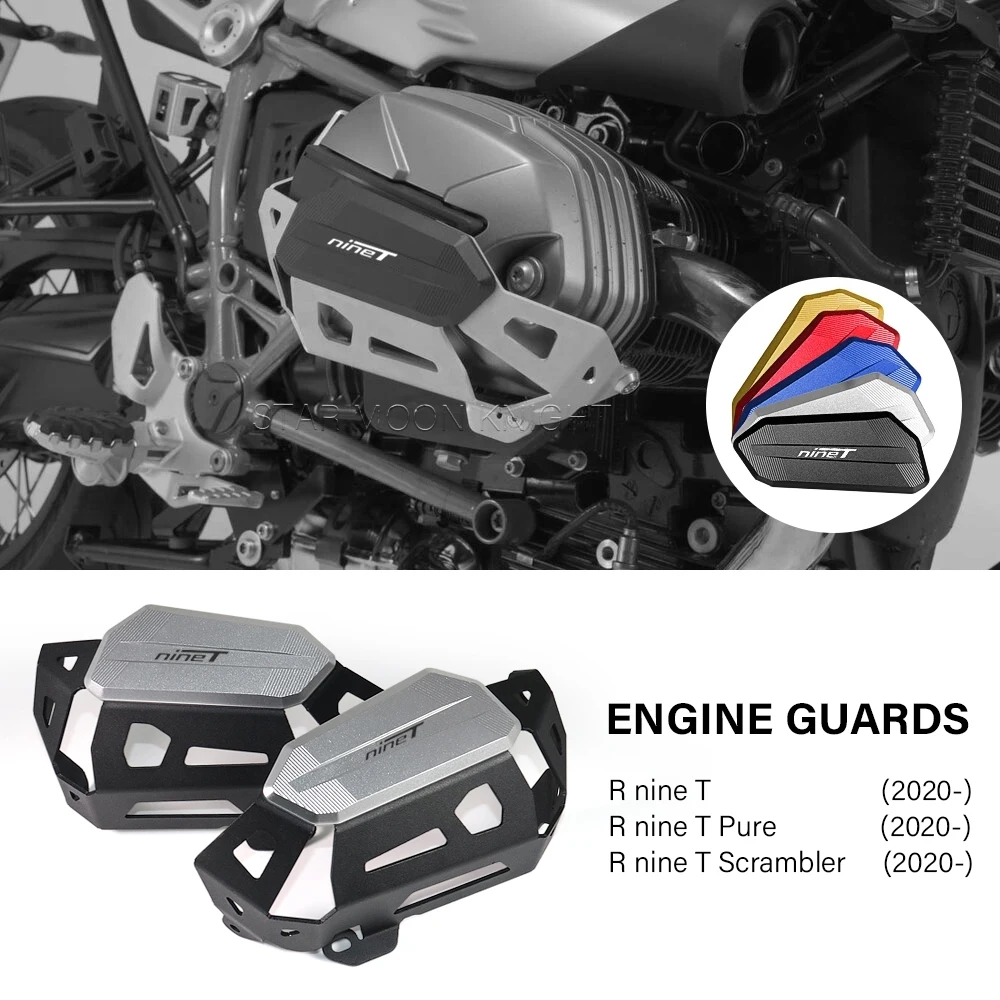 

Cylinder Head Guards For BMW R nine T RnineT Pure Rnine T R nineT R9T Scrambler 2020 2021 Engine Guard Protector Cover Black,CNC