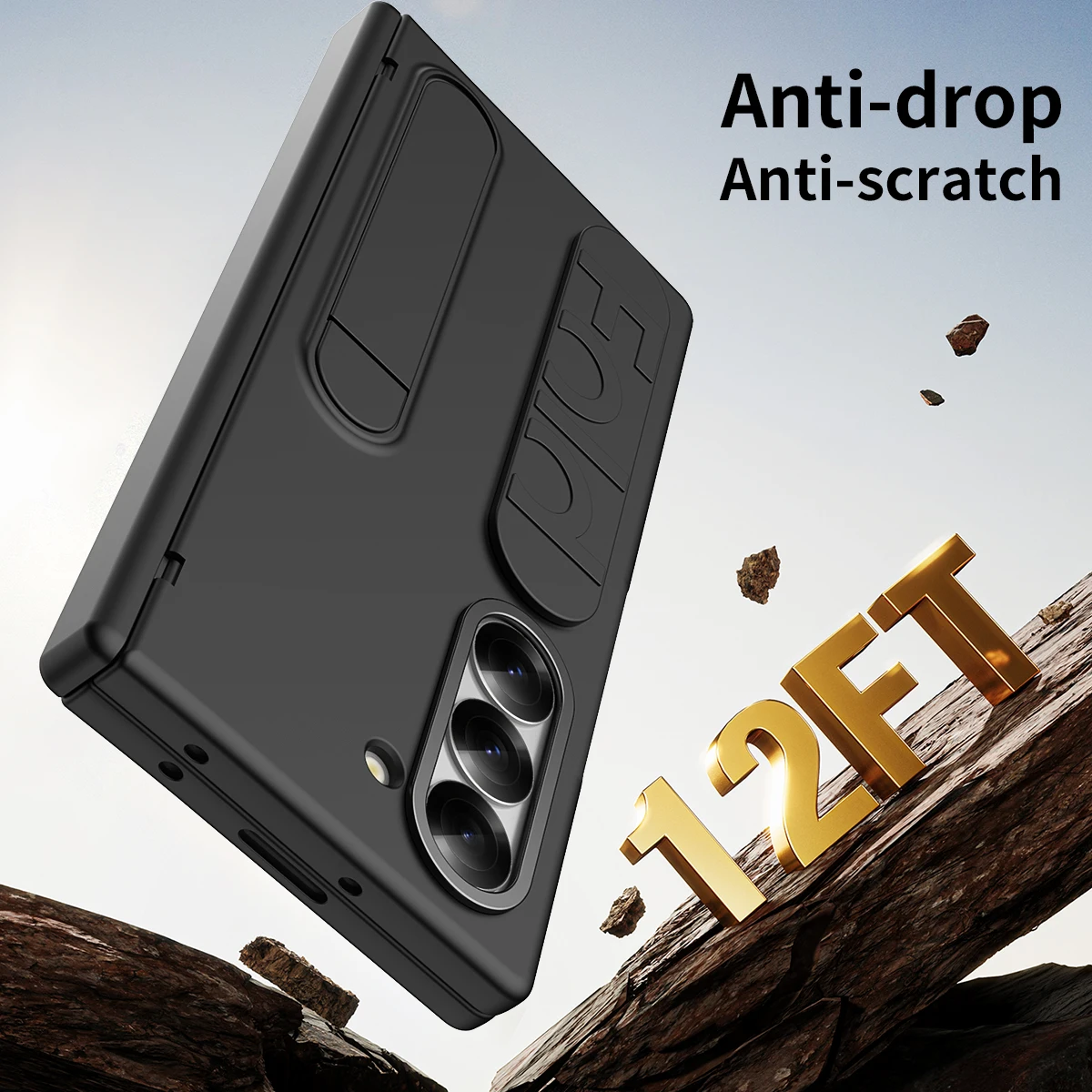 Матовый чехол с подставкой и ручкой для Samsung Galaxy Z Fold 6 5 4 3 ZFold6 откидная петля