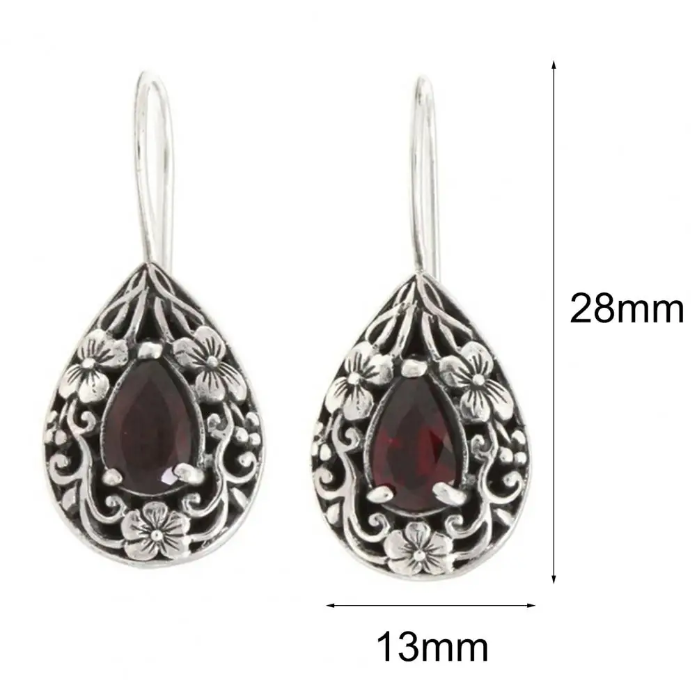 

1 Pair Convenient Ear Ring Cute Lady Earring Pretty Ruby Dangle Earing Decorative