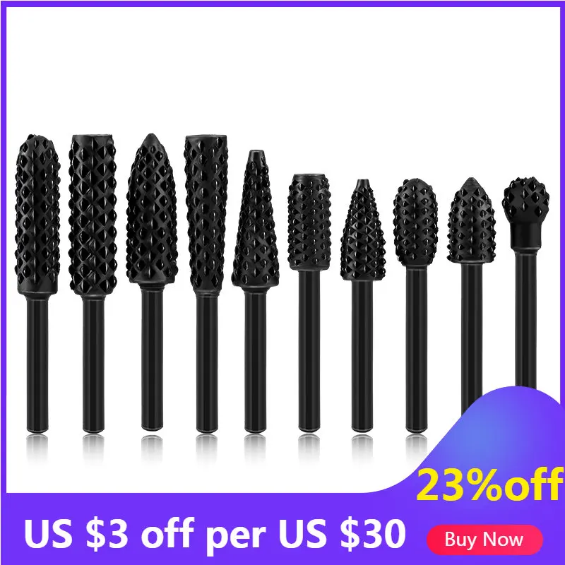 

10 шт., фрезы из карбида вольфрама, 3 мм, 6 мм