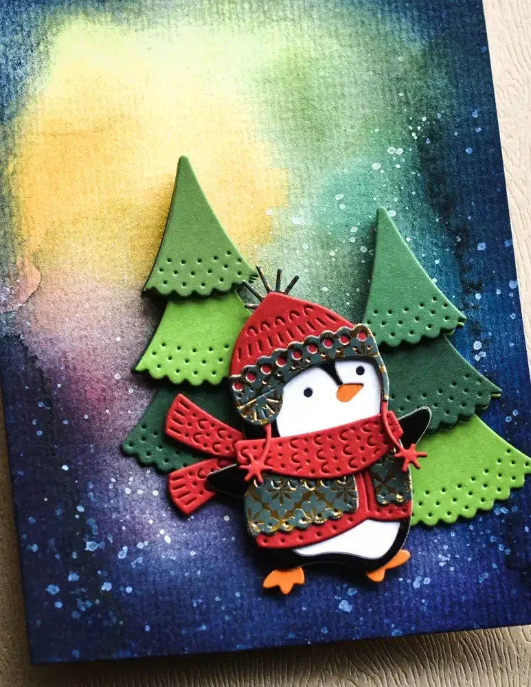 Di Dimple Cut Crafts Деревья штампы 2635 набор трафаретов шаблон для скрапбукинга сделай