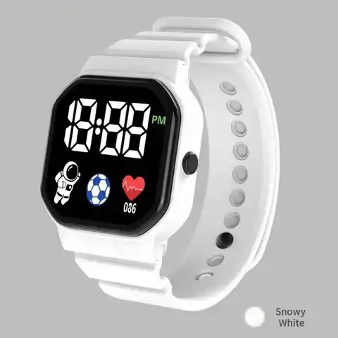Цифровые электронные смарт-часы для мужчин и женщин, водонепроницаемые спортивные цифровые наручные часы с квадратным циферблатом и свето...