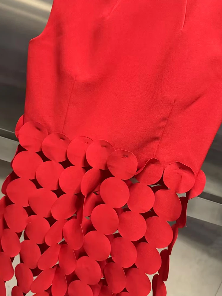 VGH повседневные лоскутные однотонные майки в горошек с кисточками для женщин