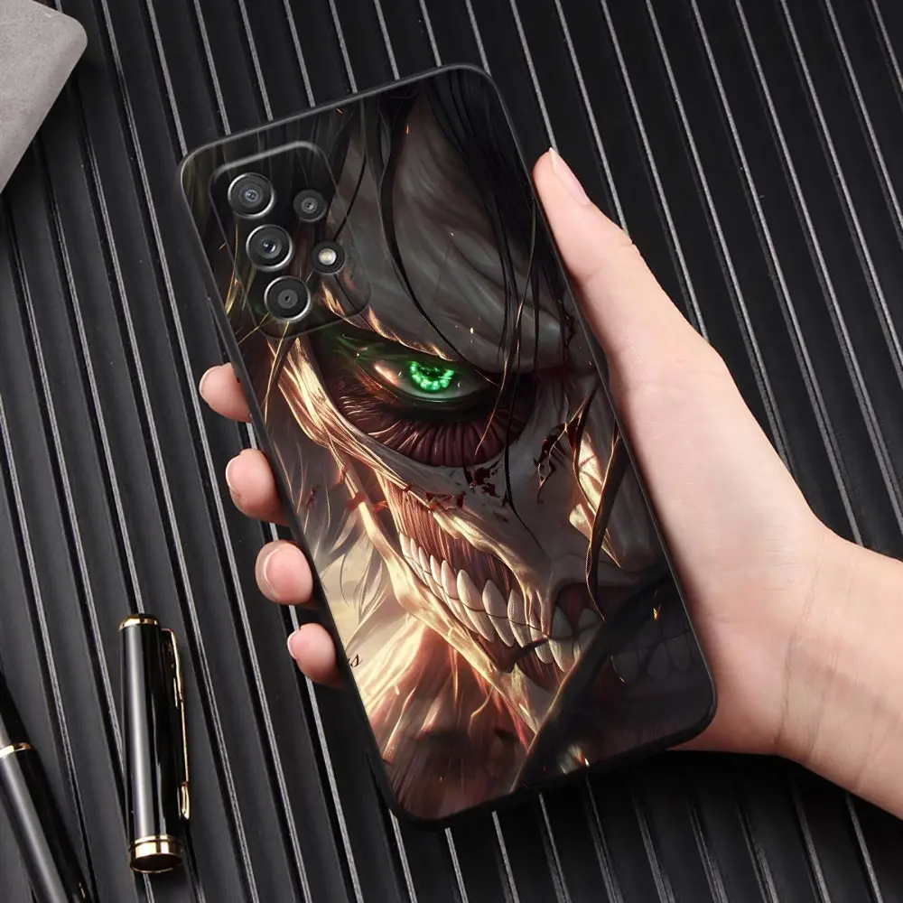 Фото A56 для Samsung Galaxy A56 A55 A36 A26 A16 A54 A52 A35 A34 A25 A21S A14 A06 Чехол «Атака Титанов» Eren Armin Monster Чехол для телефона №2