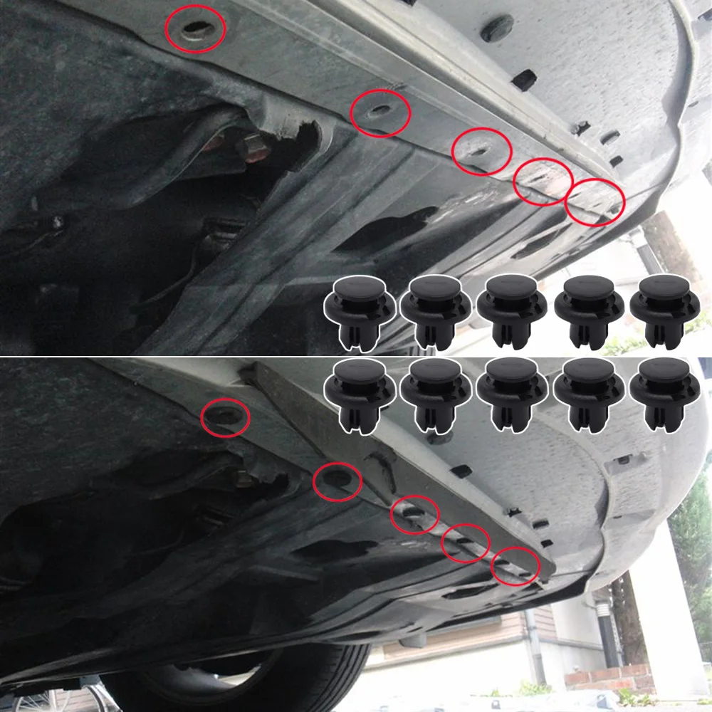 10 шт. для Honda CR-Z 2011 2012 2013 2014 2015 2016 нажимной бампер, решетка двигателя под лотком, решетка, накладка, зажим для шасси, заклепки