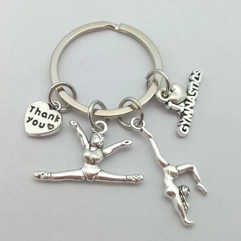 1 шт. цепочка-брелок с надписью Я люблю гимнастику