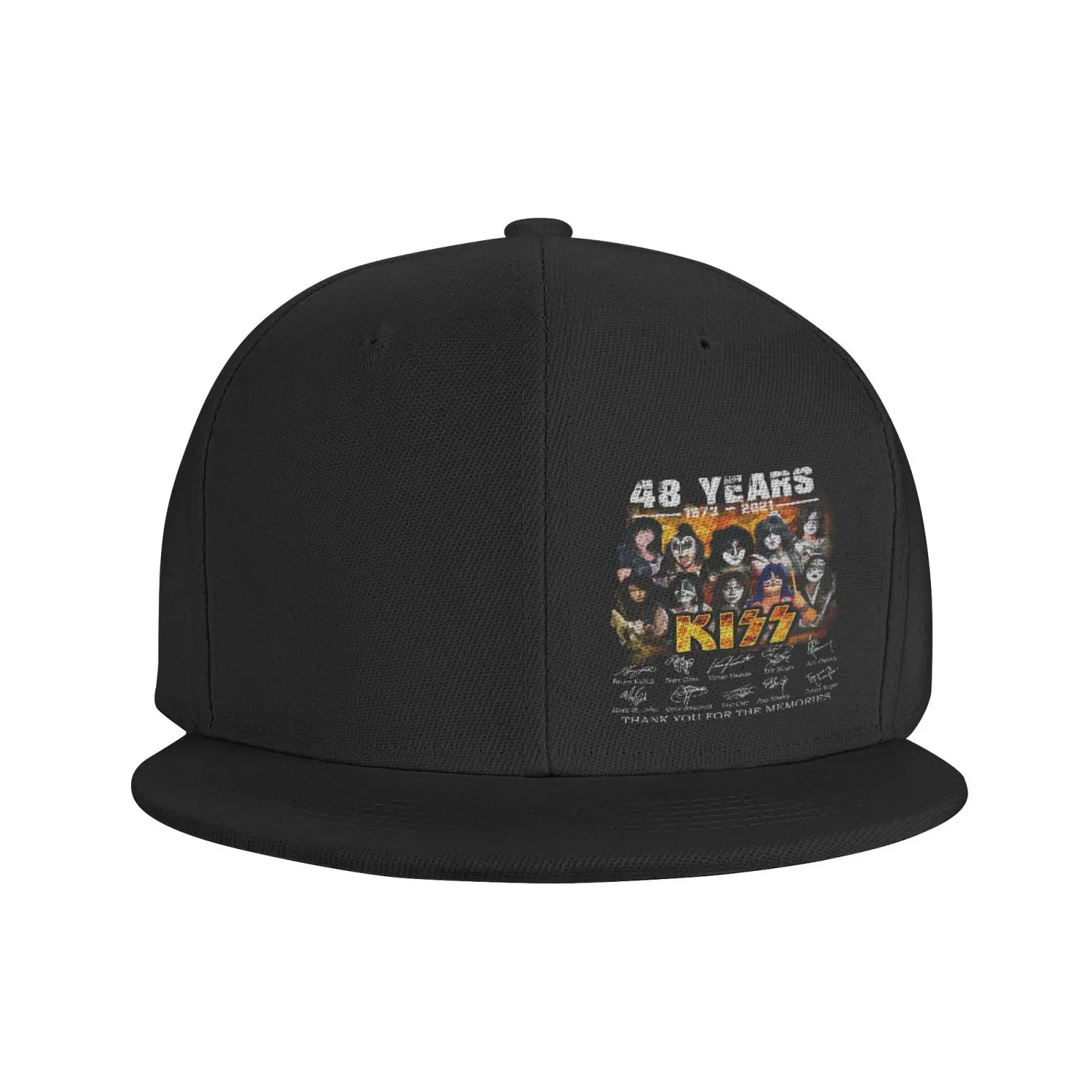 

Kiss 48 Years Members Fan Anniversary Cap Summer Men's Hat Hip Hop Beach Men Cap Baseball Cap For Men Hat For Boy Hip Hop Caps