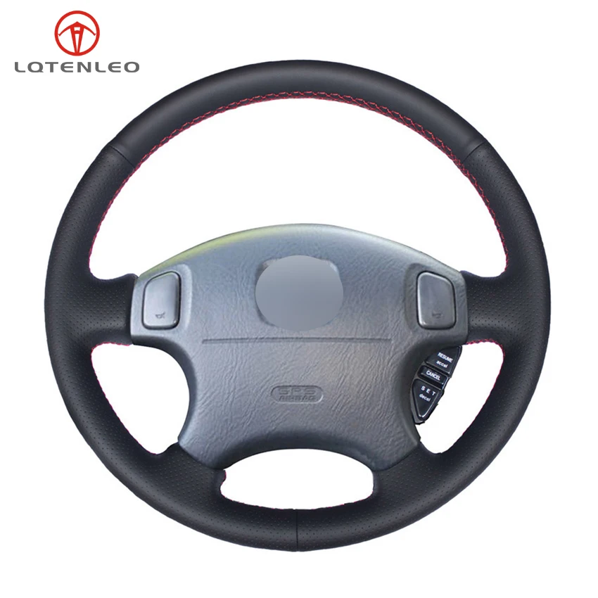

LQTENLEO Black PU Artificial Leather Steering Wheel Cover For Honda CRV CR-V Accord 6 Odyssey Civic 1996-2002 Acura CL 1998-2003