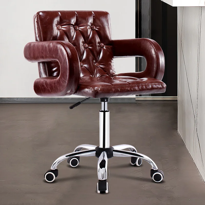 

Вращающийся мастер, барный столик, подъемное кресло, современный простой офисный высокий стул, спинка, парикмахерский стул на колесах, 벤자 자, мебель для салона