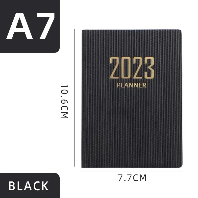 

2023 a7 English agenda book Creative small pocket notebook Daily portable multi-functional notepad Customizable gifts