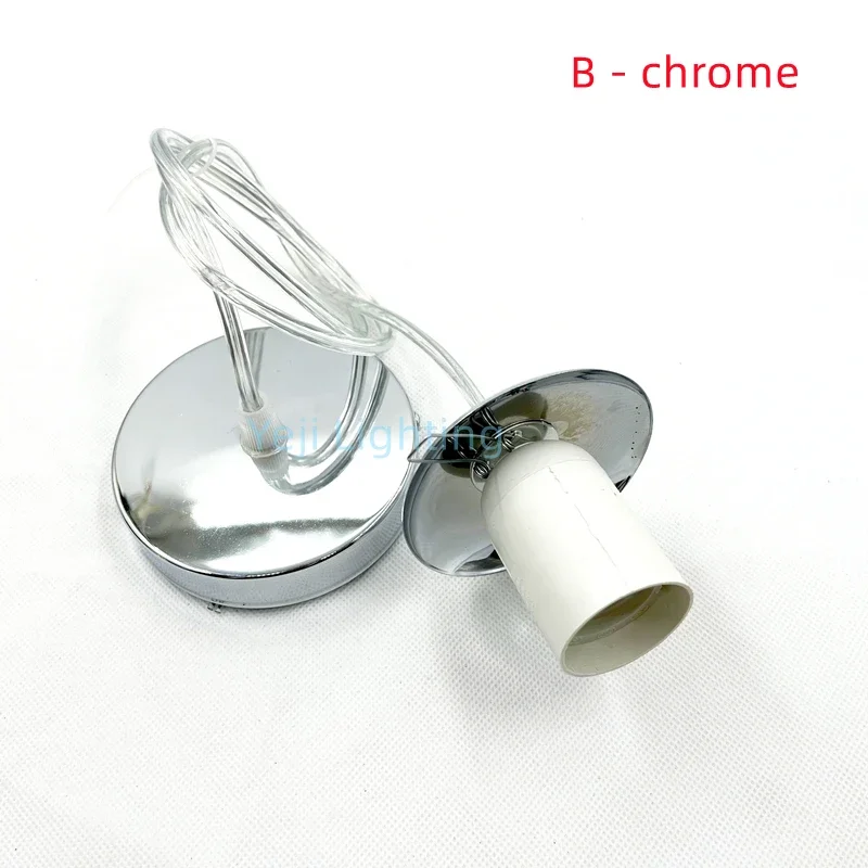 Роза потолочная 100 мм с проводом кабеля E27 пластиковый держатель для лампы