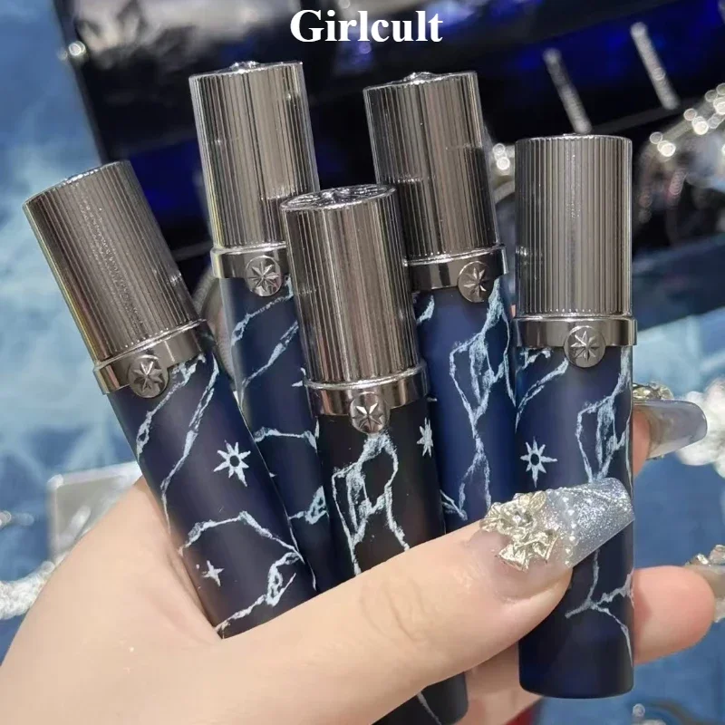 Girlcult Miao Witch Series Синяя дымчатая темно-красная помада Матовая мерцающая хамелеон