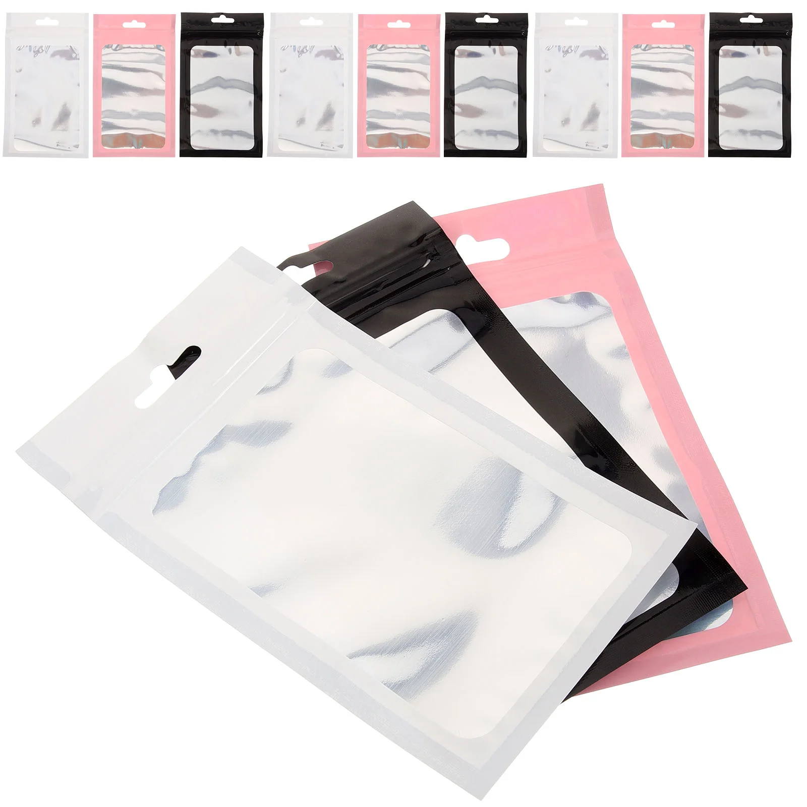 

90 Pcs Transparent Packaging Rings Jewelry Storage Bags Composite Material Pouch