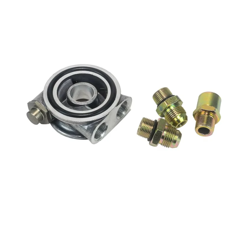 Сэндвич-пластина фильтра масляного радиатора + адаптер термостата 3/4 дюйма 16-UNF с