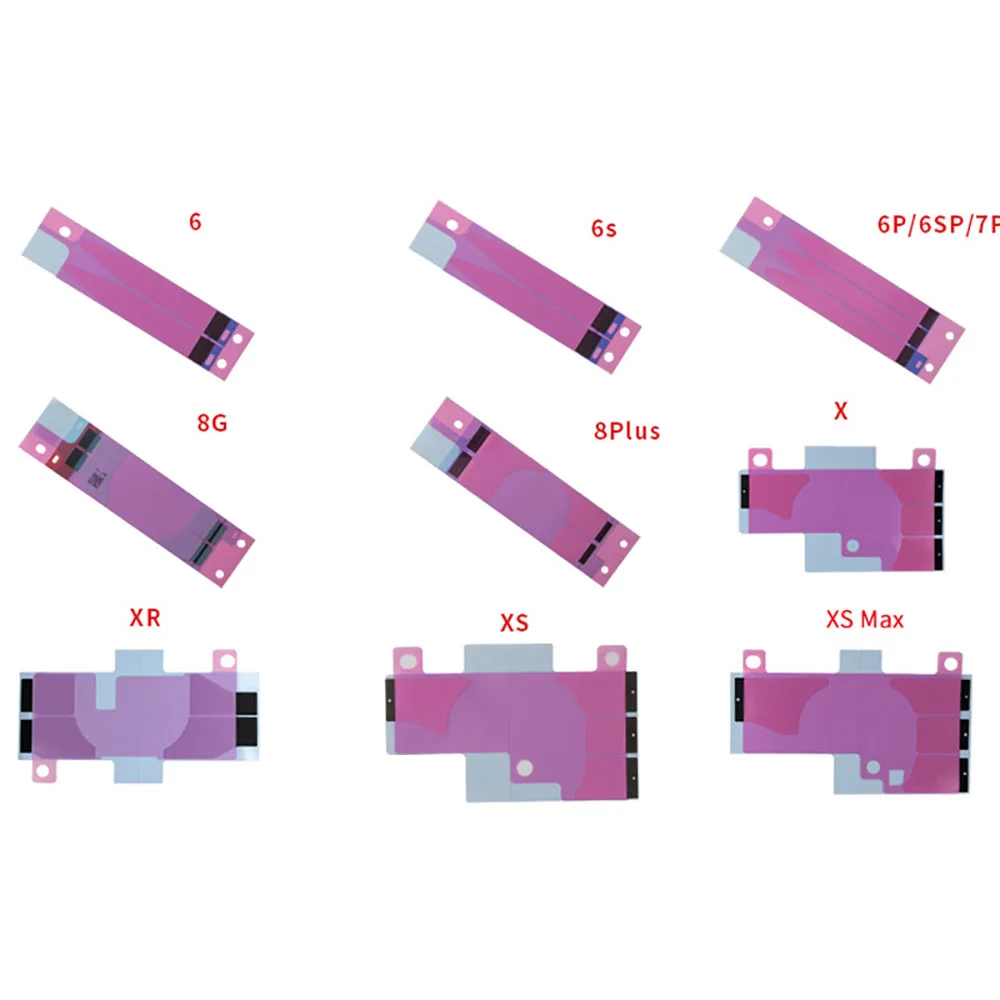 

2X Battery Adhesive Sticker Strips Tape Glue 2X For iPhone 6 6P 6s 7 7P 8 Plus X XR XS Max Replacement
