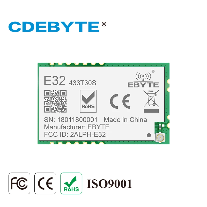 Модуль LoRa SMD SX1278 433 МГц беспроводной приемопередатчик E32-433T30S-V8.0 IPEX интерфейс 30 дБм 1 Вт радиопередатчик дальнего действия