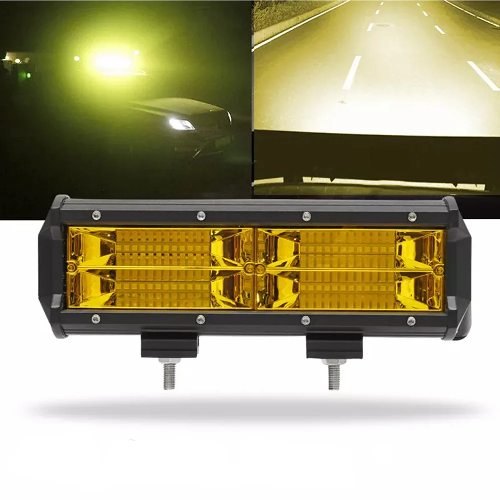 

144W LED Double Row Work Light Bar Spotlight SUV Car Truck Off-Road Fire Engines Rescue Vehicle Universal Car Lights