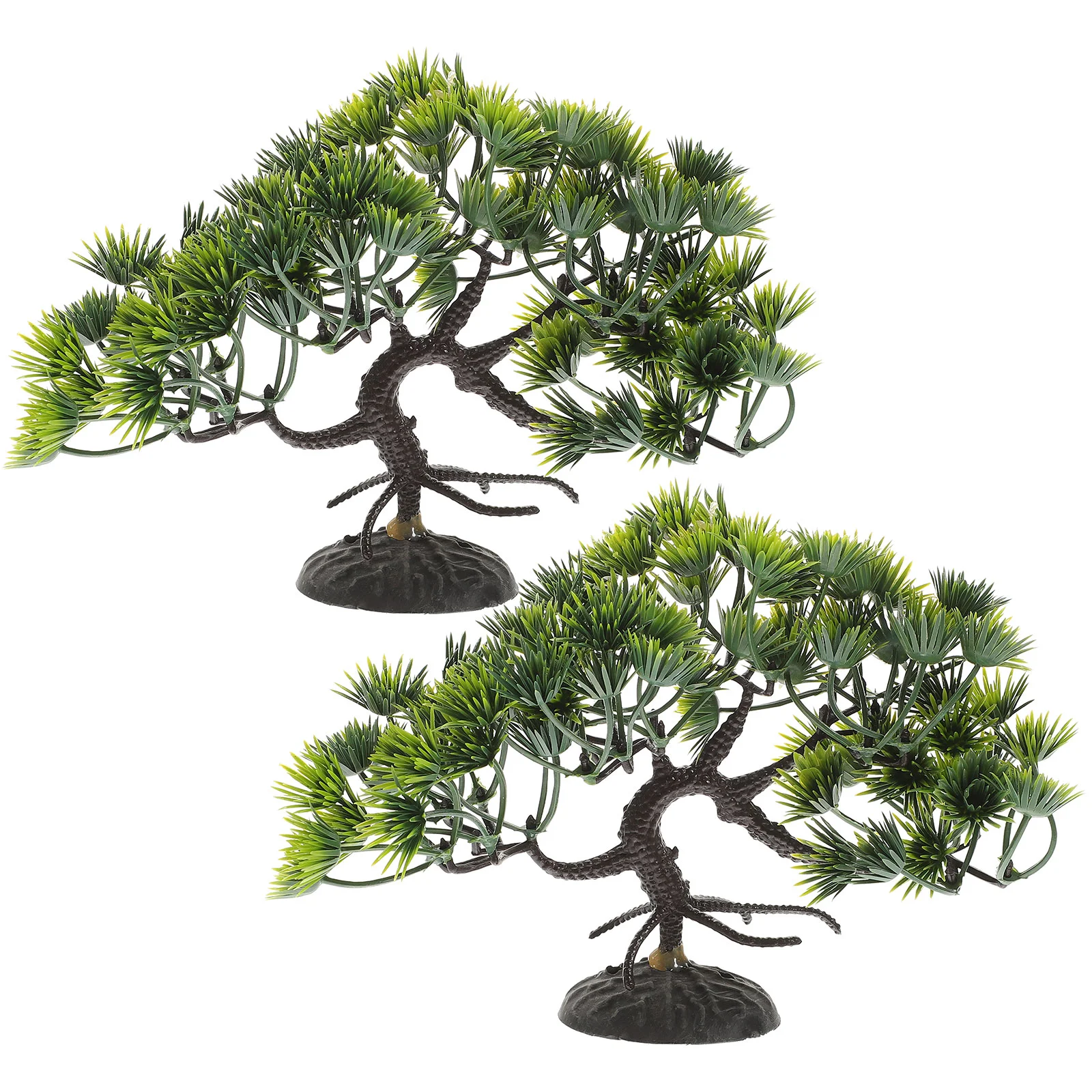 

2Pcs Fish Tank Simulation Pine Tree Realistic Aquarium Ornament Aquarium Decoration