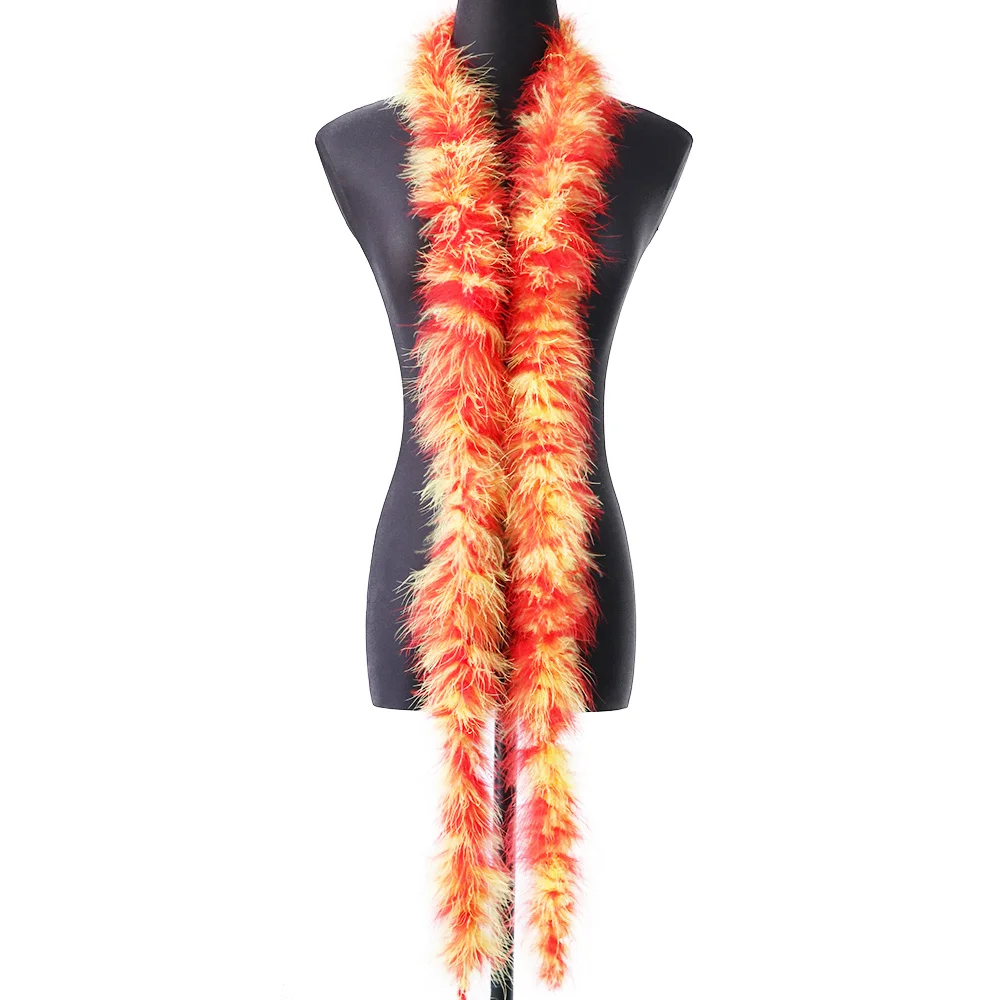 

2M Natural Fluffy Marabou Turkey Feather Boa 20G Plumas Shawl for Wedding Dress Stage Party Making DIY Crafts Sewing Decoration