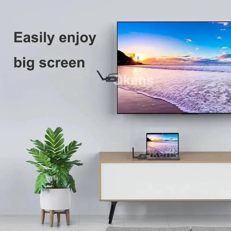 Фото Беспроводной HDMI-передатчик/приемник VRRIIS 0.05s 5G 200м для Wi-Fi, аудио и видео, для ТВ-приставок, камер, ноутбуков №5