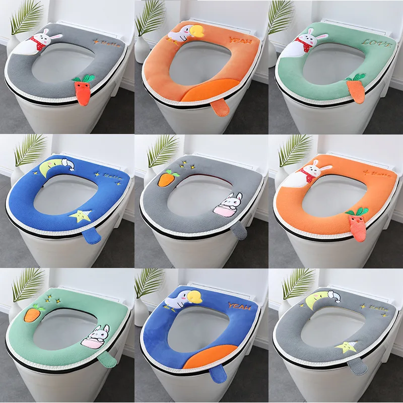 Подушка для сиденья унитаза утолщенная зимняя необходимая универсальная модель