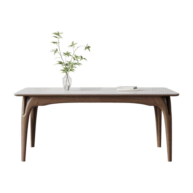 Импортный обеденный стол из массива ясеня цвет ореха светлый роскошный японский