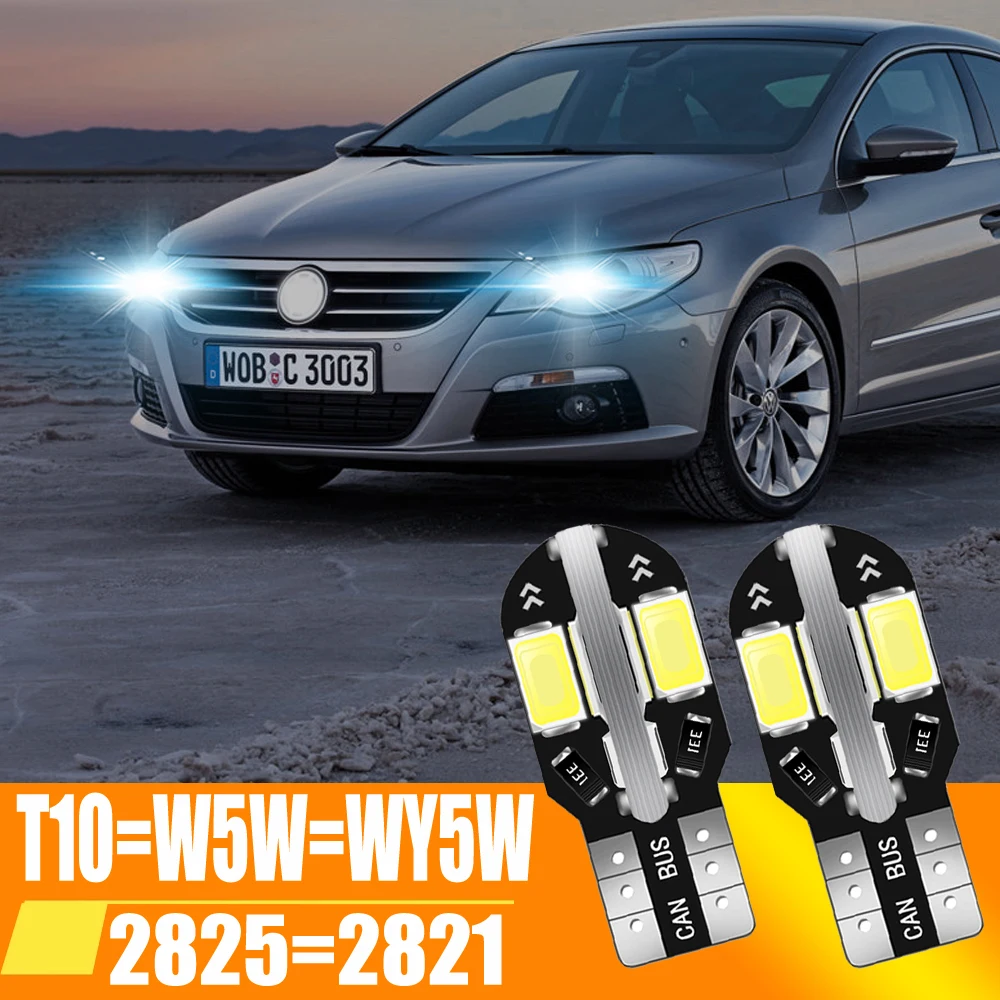 

2/10 шт., автомобисветильник светодиодные лампы T10 W5W 2825, 6000 К