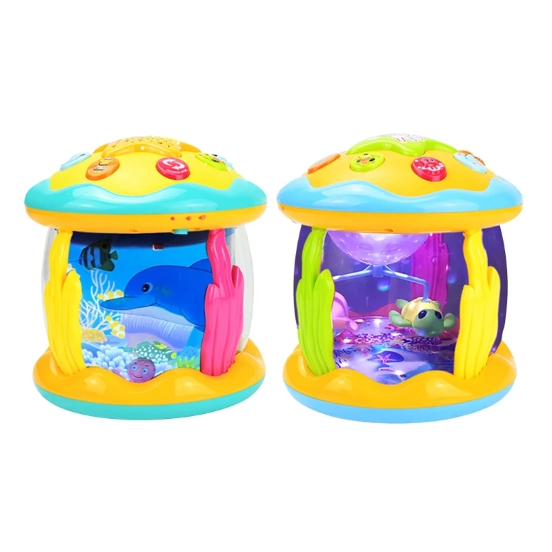 

Baby LED Projection Toy Girls Boys Flashing Light Musical Drum Toy Children Gift