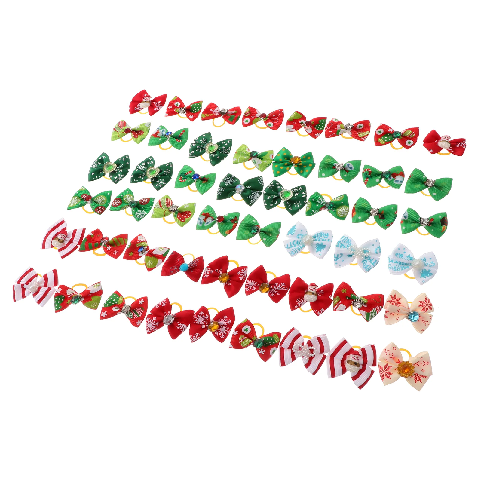

Dog Hair Bows Christmas Pet Bow Grooming Girls Rubberfavor Party Ties Decorribbon Tie Accessories Clothes Bands