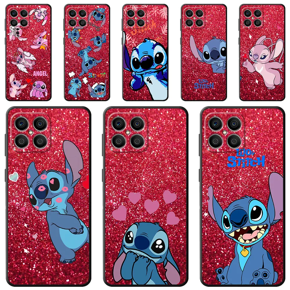 Angie Stitch Cute чехол для Honor X8 X8a 90 X9a 8X 70 50 20 Magic5 Pro 9X P60 P50 черный мягкий телефона