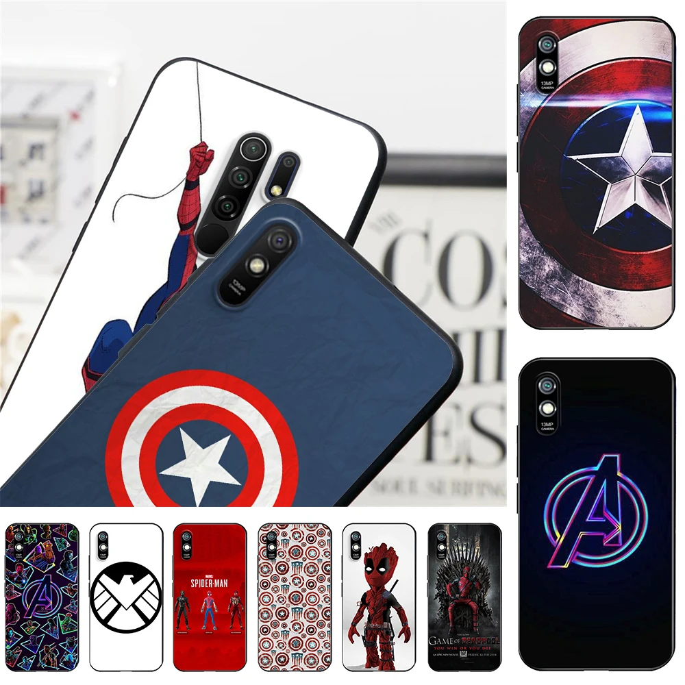 

Marvel Spider-Man Silicone Case for Xiaomi 6 8 9 9T 10 10T 11 Lite Pro Ultra 8SE 9SE 10i 10S Back Cover