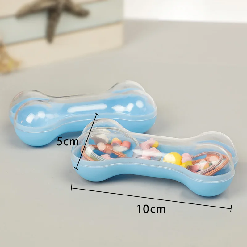 

12pcs Candy Storage Box New Creative Transparent Plastic Big Bone Plastic Box Children's Crystal Pet Snack Box