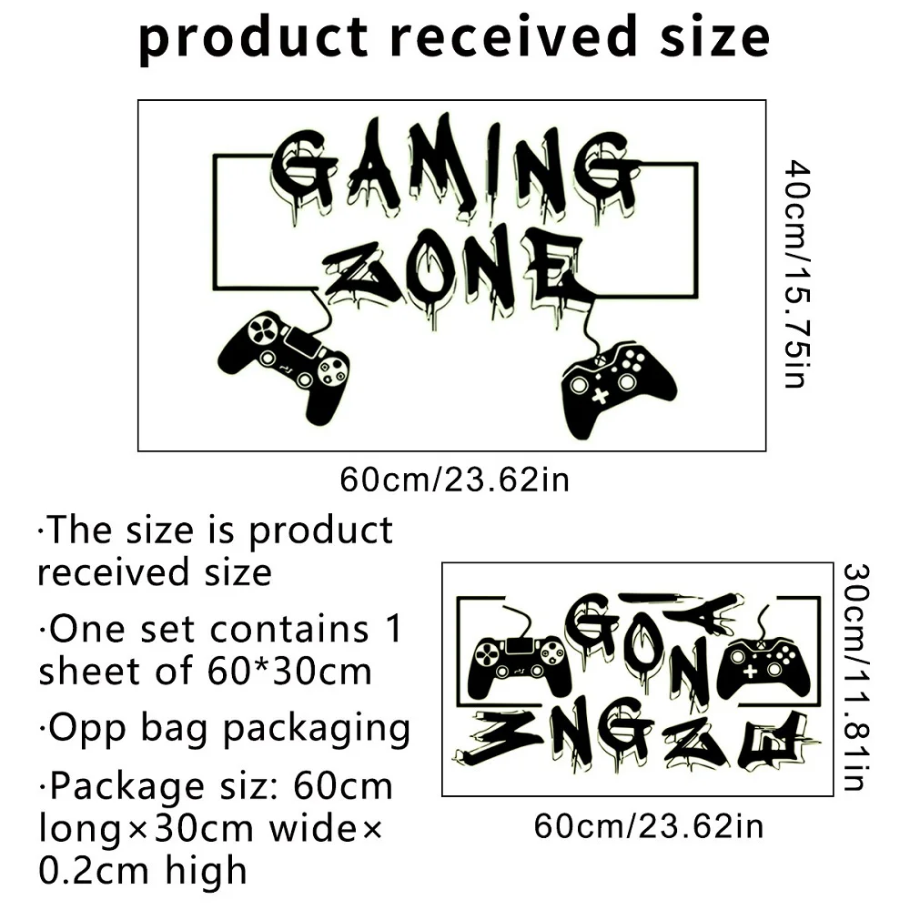 Game Controllers Luminous Wall Stickers For  Boys Room Gaming Zone Bedroom Home Decor Poster Wallpaper Glow In The Dark Stickers images - 6