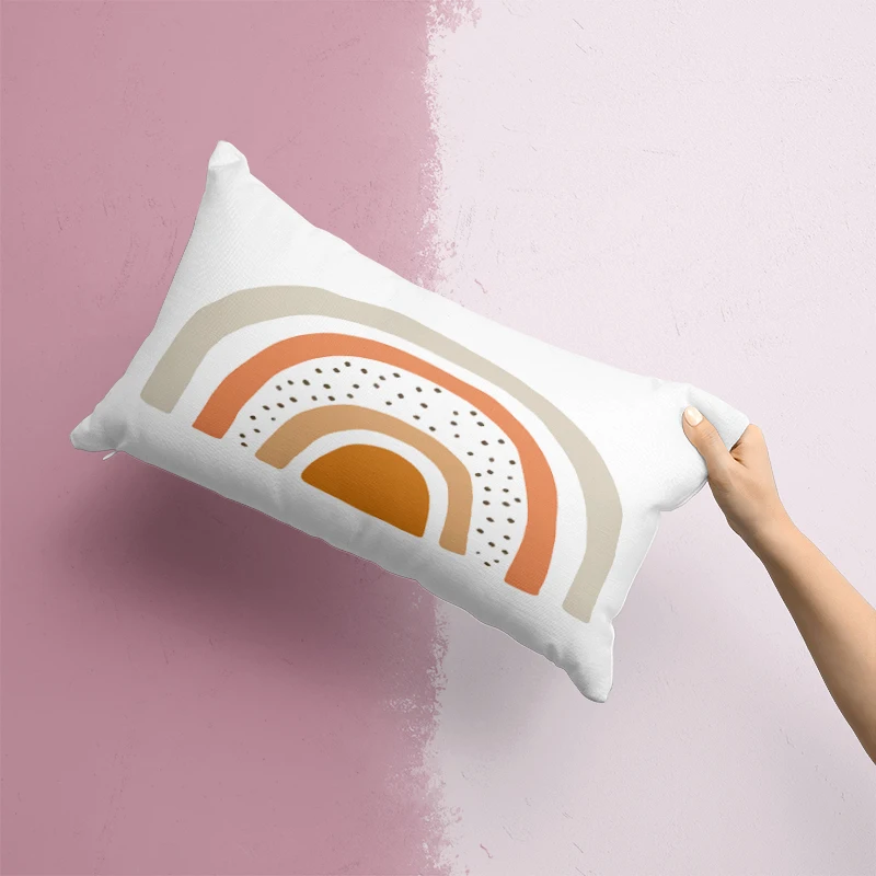 

Декоративная наволочка полиэстер велюр облако радуга