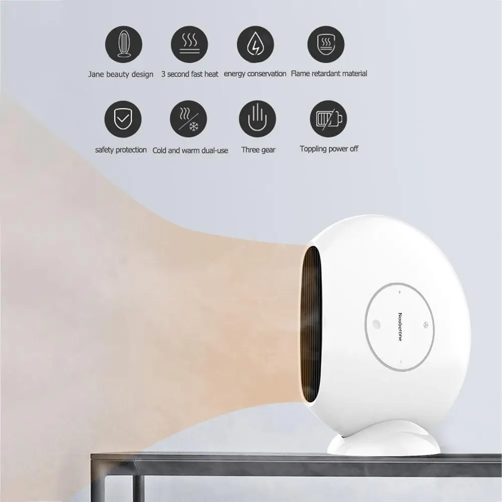 

Electric Space Heater Fan 3-speed Adjustment Smart Constant Temperature for Home Living Room Office Ceramic Heating Air Heater