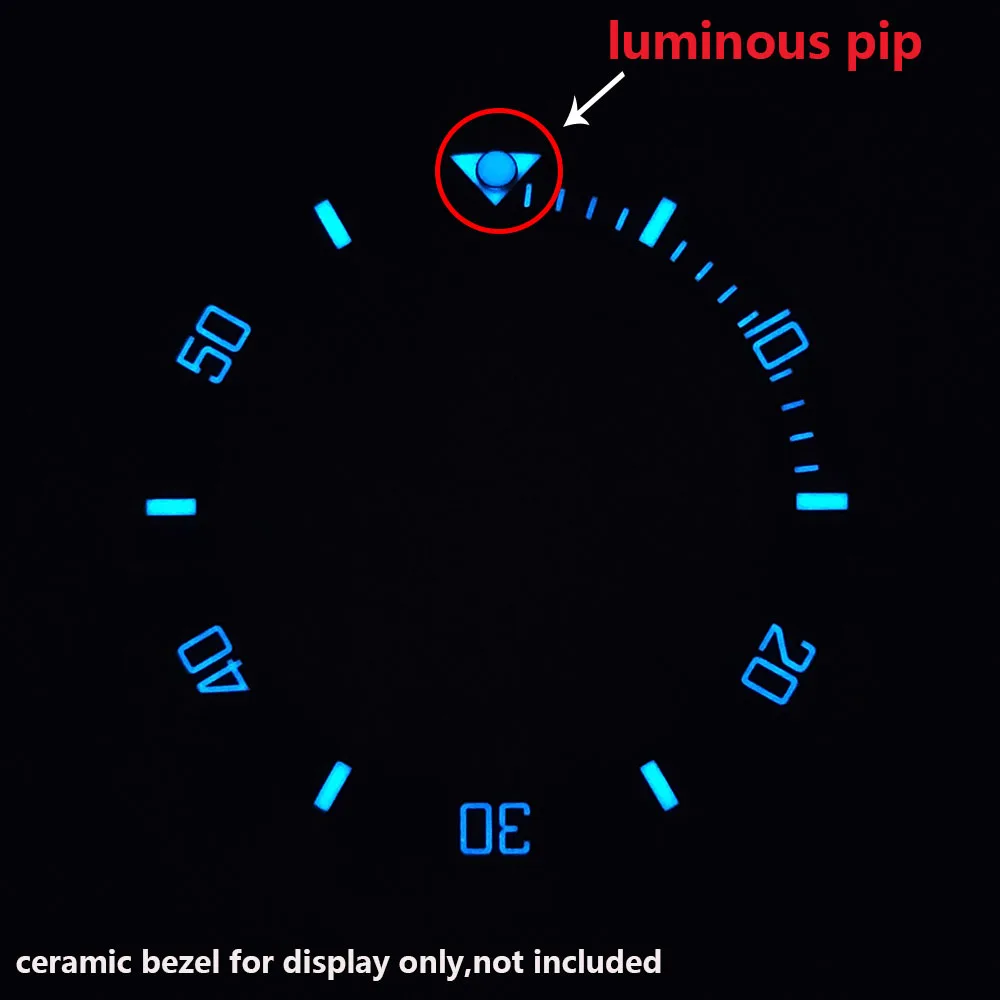 [Светящийся pip] Lume pip at 12 для керамической вставки Seiko /Rolex зеленые светящиеся