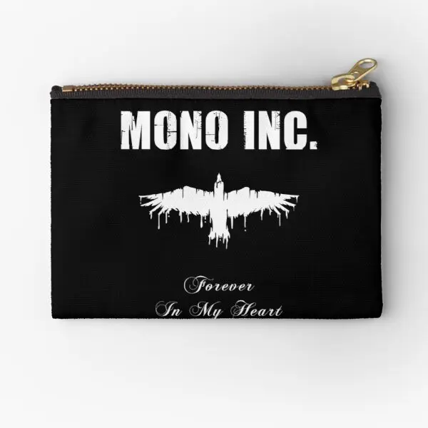 

Mono Inc Forever In My Heart Zipper Pouches Coin Small Wallet Cosmetic Socks Money Panties Pure Storage Bag Underwear Men