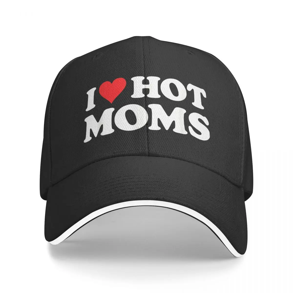 

Classic I Love Hot Moms Summer Baseball Cap Personalized Adjustable Adult Dad Hat Snapback Hat Trucker Hat Men and Women