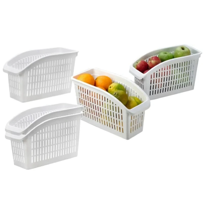 

5 Pcs Kitchen Refrigerator Organizer Basket Container Drawer Adjustable Storage Box Retractable Slide Fridge Rack