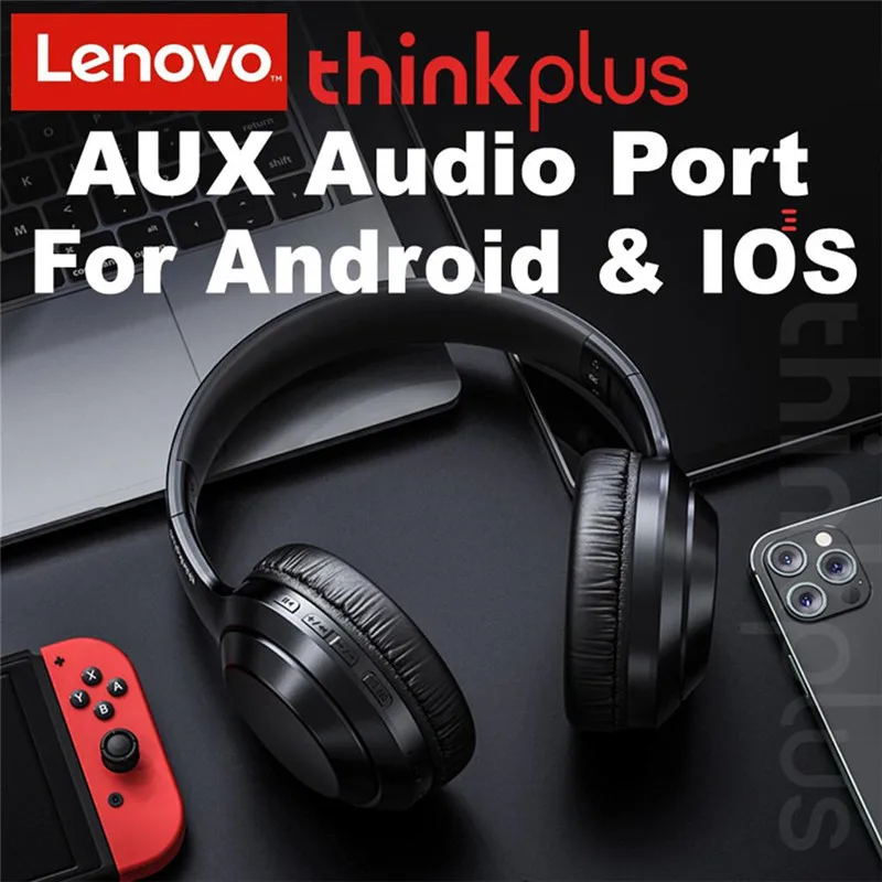 

Bluetooth-наушники Lenovo Player с микрофоном, Беспроводная стереогарнитура, музыка для iPhone, Samsung, Xiaomi, mp3, Спорт TH10