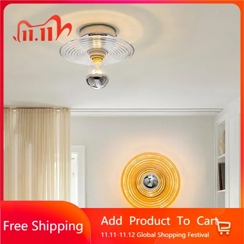 Скандинавская настенная лампа со стеклянной подсветкой украшение для дома