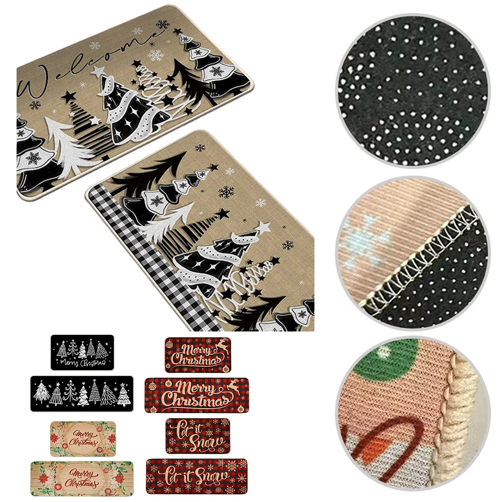Рождественский коврик Добро пожаловать зимняя рождественская елка нескользящий